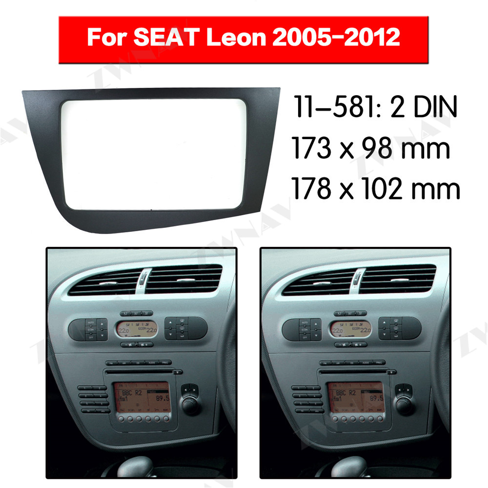 Car Accessories Kit - For SEAT Leon 2005-2012 2 DIN