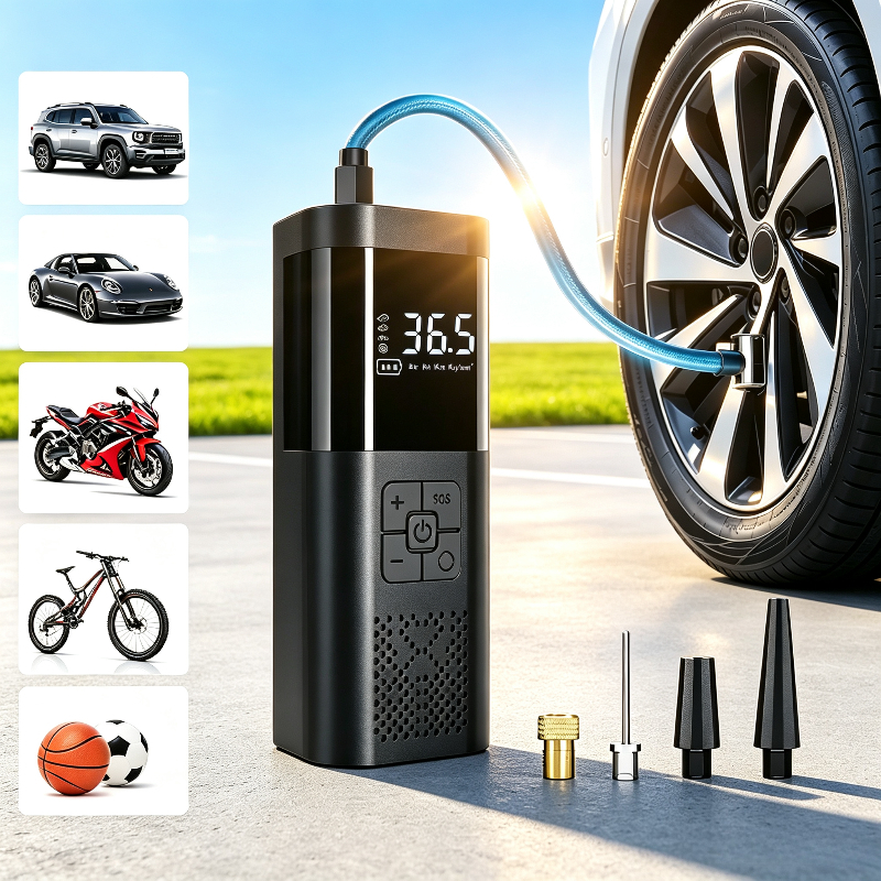 Car Portable Tire Inflator - Portable Car Air Compressor 3X Faster