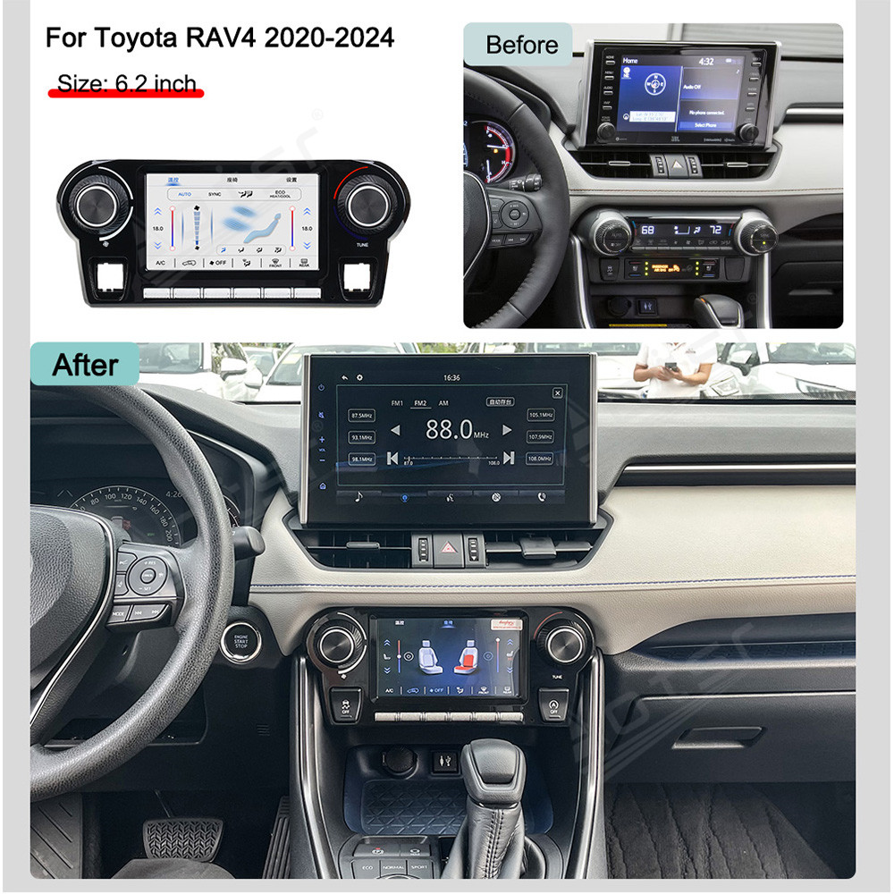 Car Accessories Kit - Touch & Button Dual Control AC