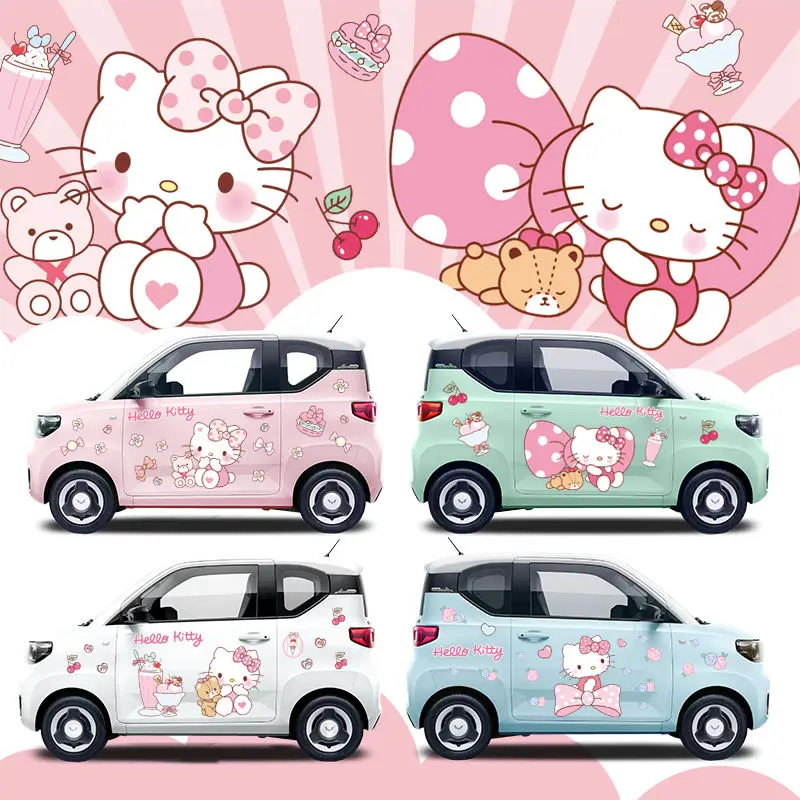 Car Accessories Japanese - Hello Kitty Car Sticker Cover Scratches
