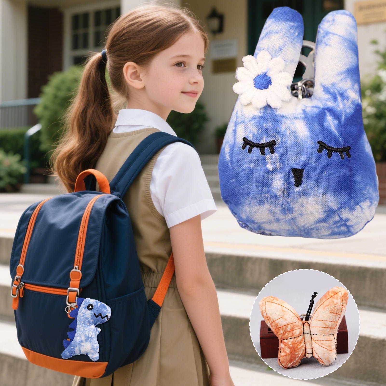 Car Accessories Girly - Dinosaur Plush Keychain Cute Girls Backpack