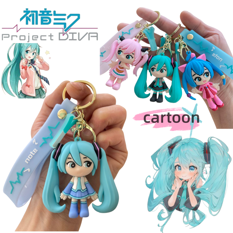 Car Accessories Japanese - Hatsune Miku Keychain New Creative Cartoon