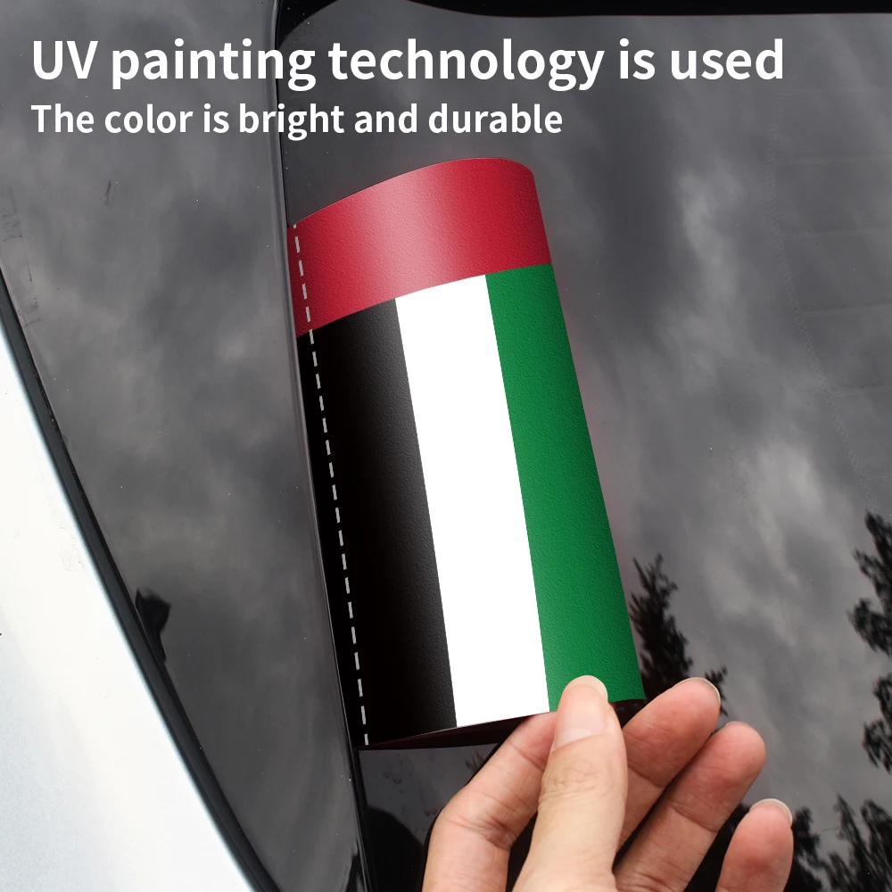Car Accessories Uae - UAE Flag Car Sticker Waterproof Window