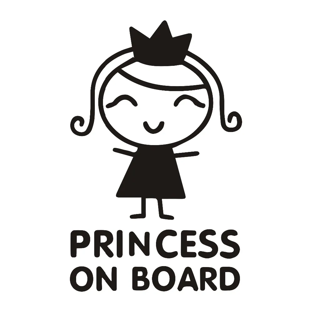 Car Accessories Girly - Car Stickers Personality Princess on Board