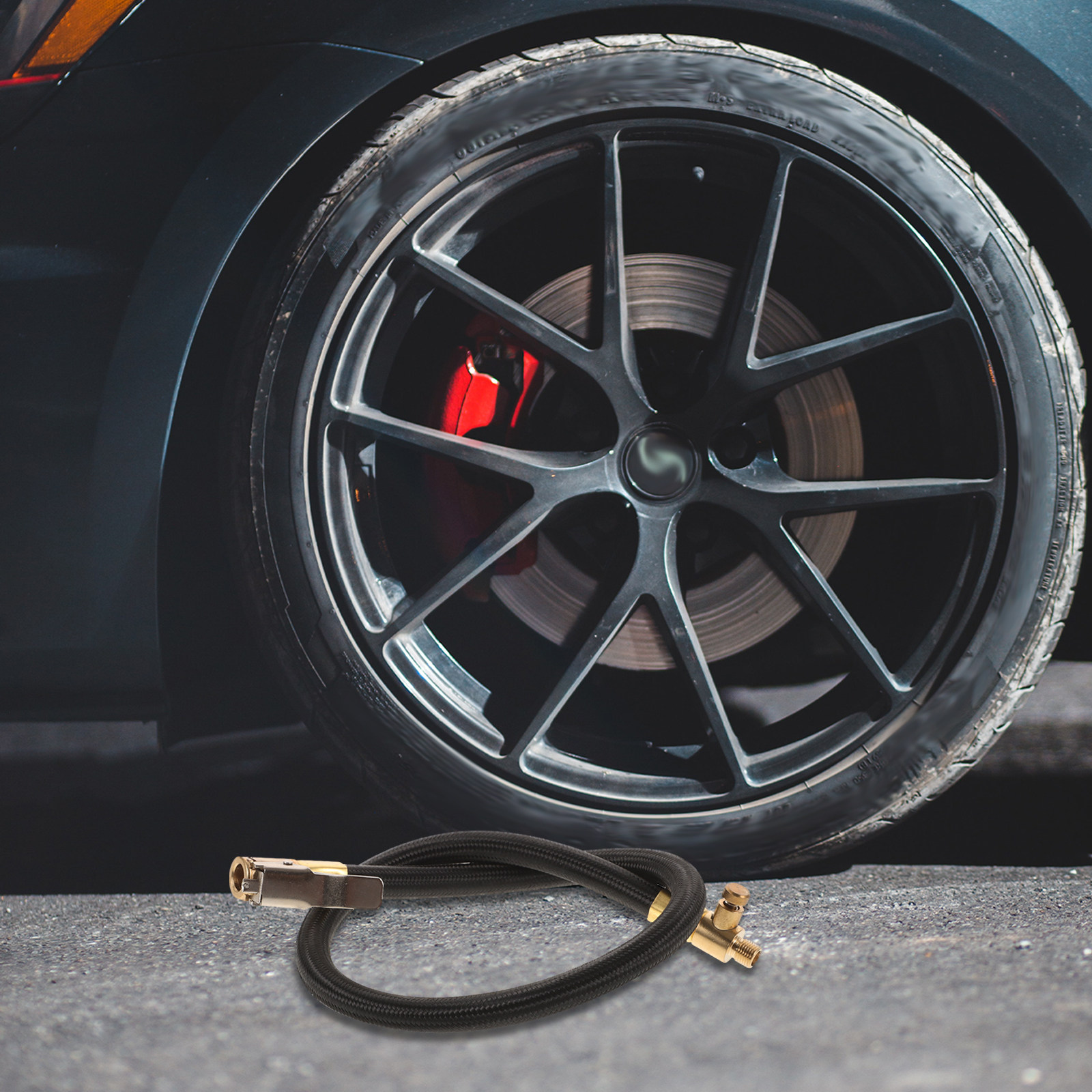 Car Portable Tire Inflator - Car Air Pump Extension Tube Portable