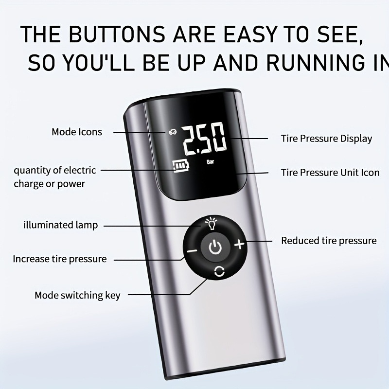 Portable Car Air Pump Tire Inf - Car Portable Tire Inflator review and price