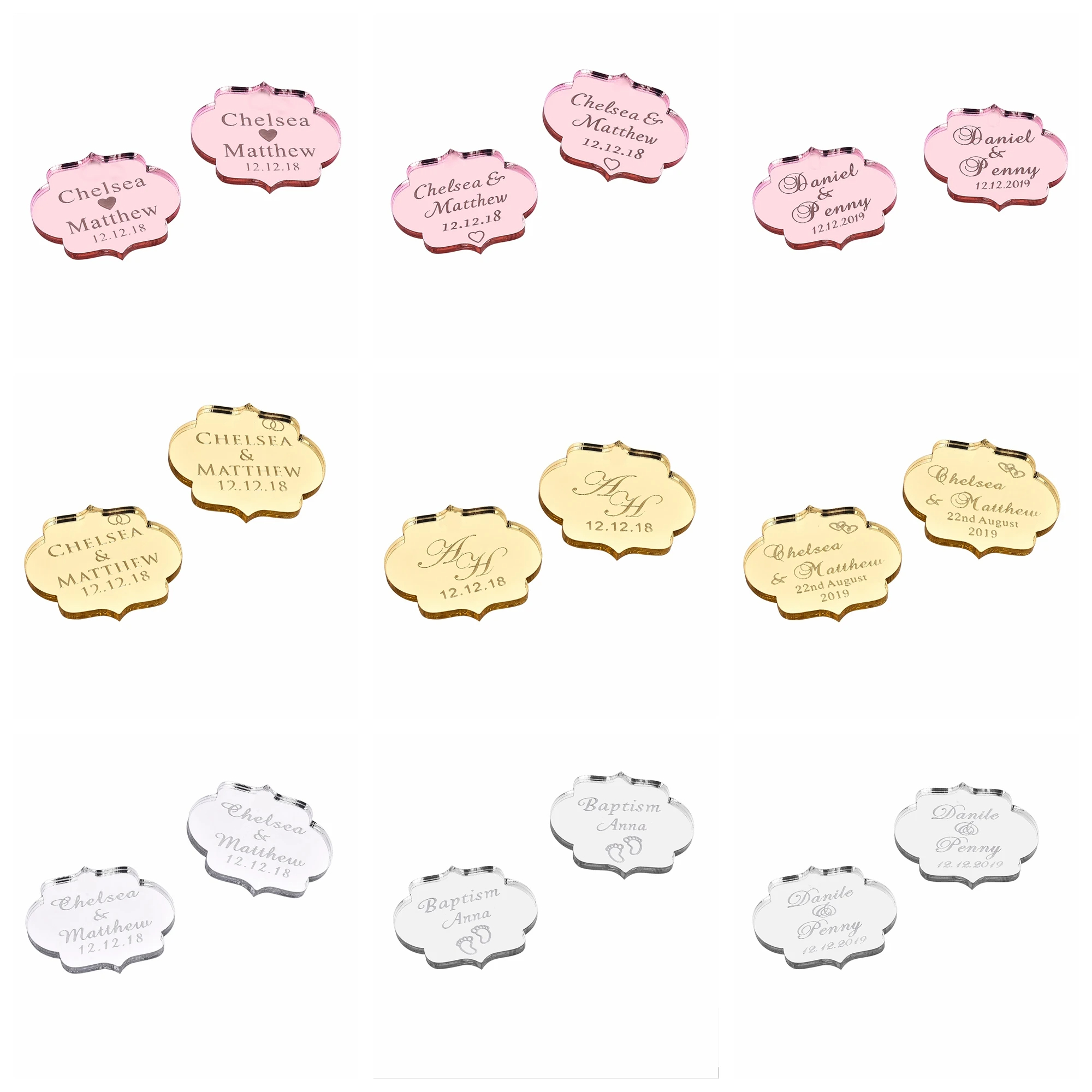 20/50/100Pcs Custom Wedding Pa - Car Accessories Girly review and price