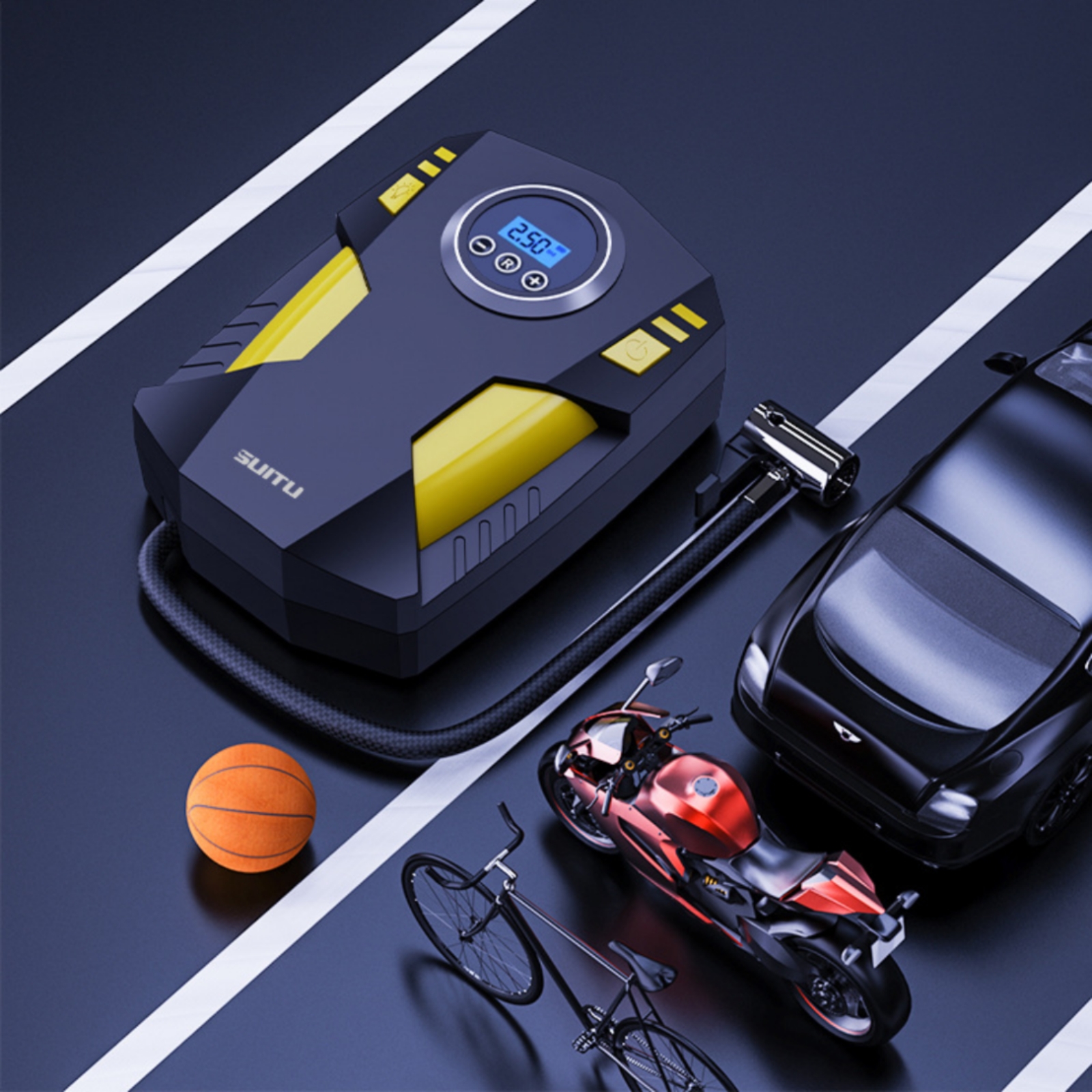 Portable Air Compressor with P - Car Portable Tire Inflator review and price