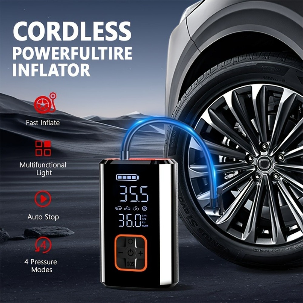 Portable Air Compressor Cordle - Car Portable Tire Inflator review and price