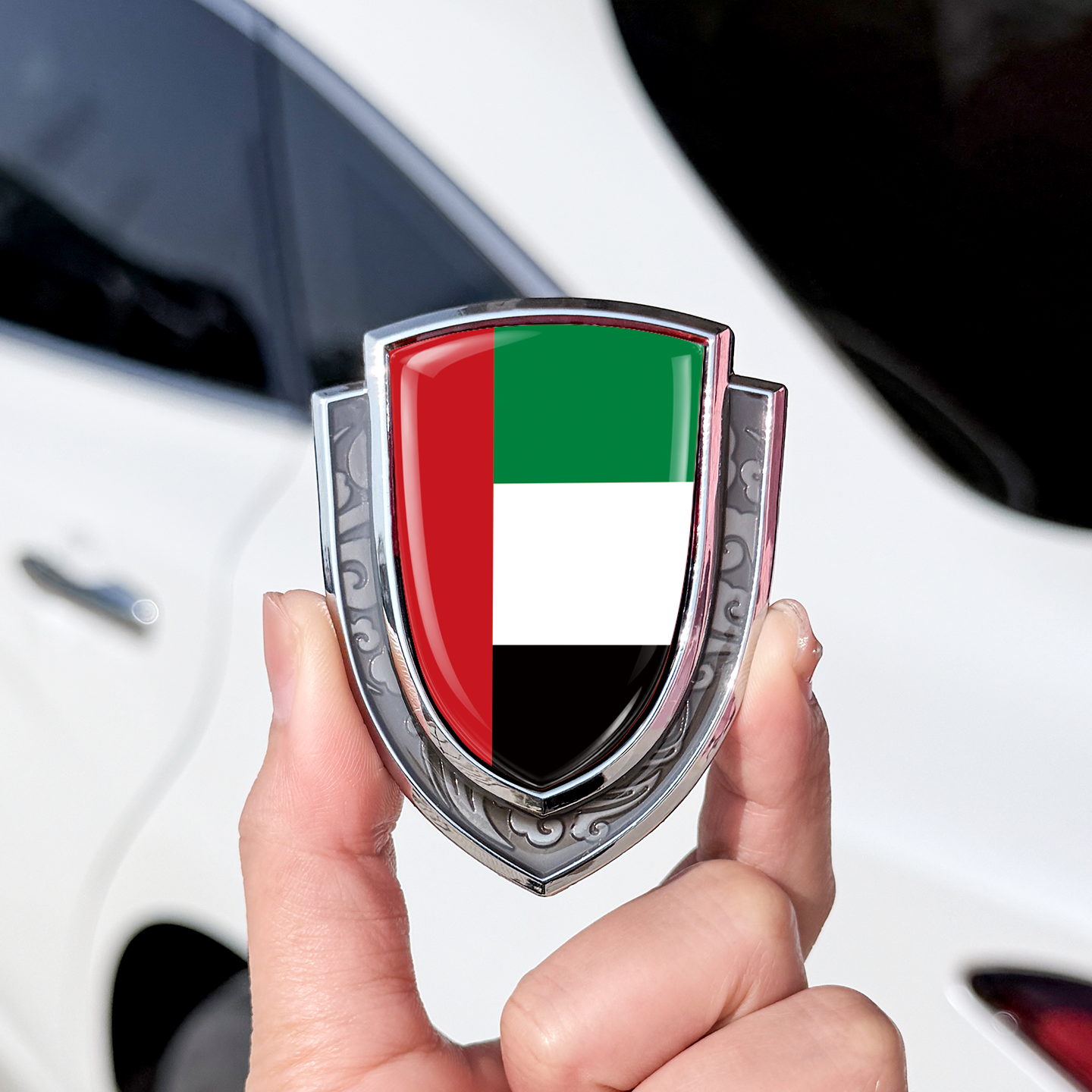 1Pc 3D Epoxy UAE Flag Metal Ca - Car Accessories Uae review and price
