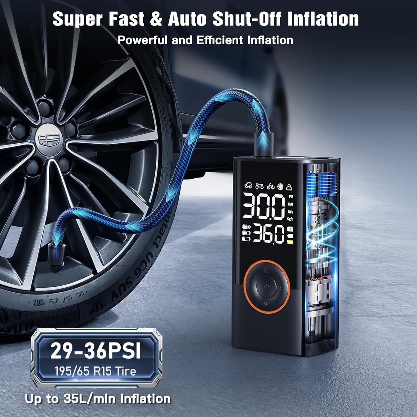 Effective Rechargeable Wireles - Car Portable Tire Inflator review and price