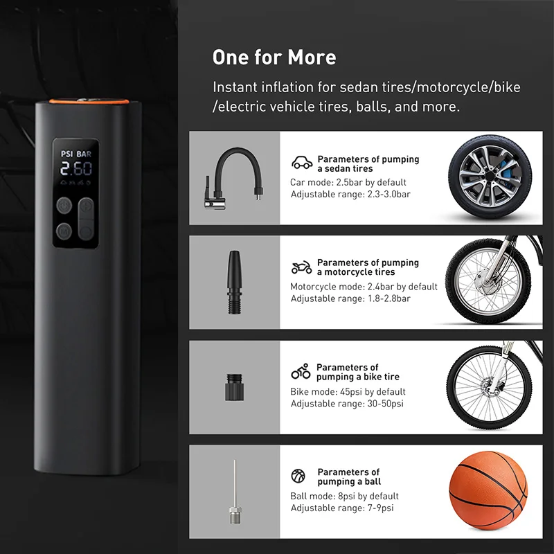 Mini Portable ABS Plastic Wire - Car Portable Tire Inflator review and price