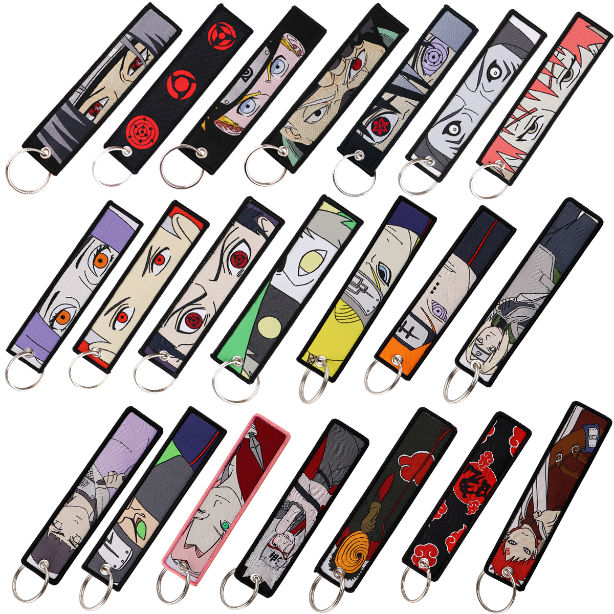 Anime Embroidery Keychain Key  - Car Accessories Japanese review and price