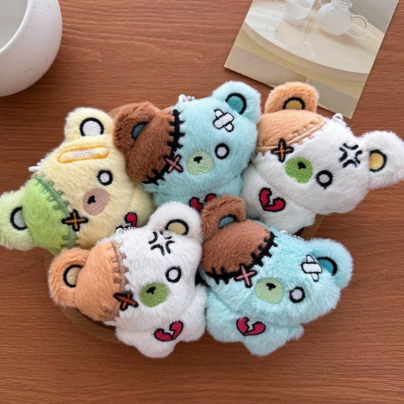 1Pc Mini Cartoon Plush Bear Do - Car Accessories Girly review and price