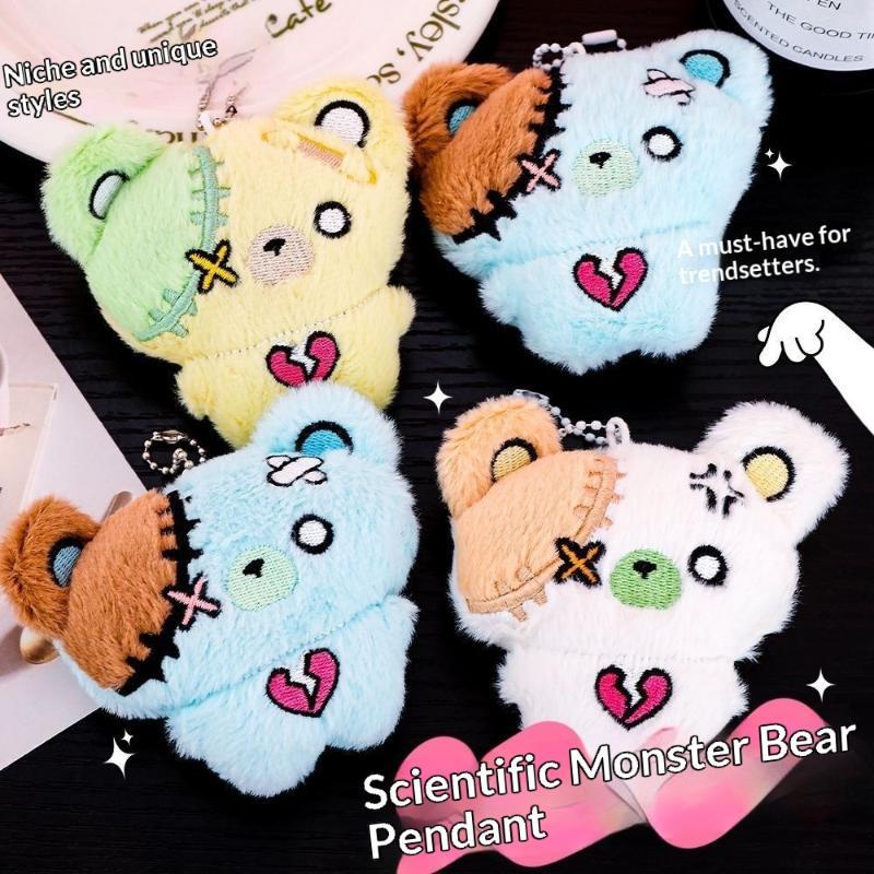 1Pc Mini Cartoon Plush Bear Do - Car Accessories Girly review and price
