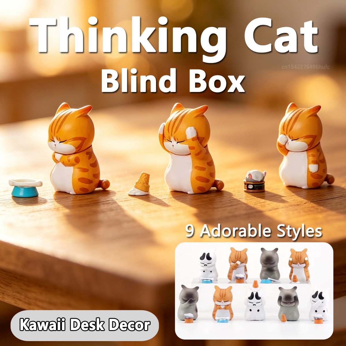 Thinking Cat Blind Box Cute An - Car Accessories Girly review and price
