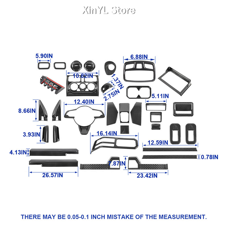 Car 38pcs Center Console Contr - Car Accessories Kit review and price