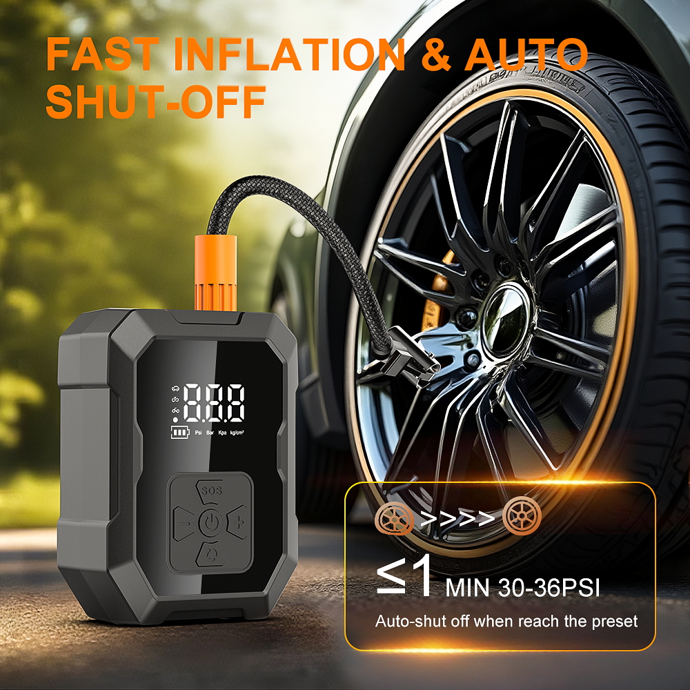 YIJU Mini Air Pump Tire Inflat - Car Portable Tire Inflator review and price