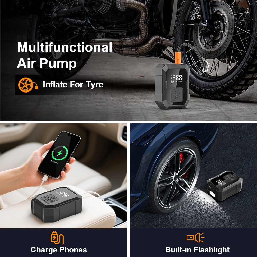 YIJU Mini Air Pump Tire Inflat - Car Portable Tire Inflator review and price