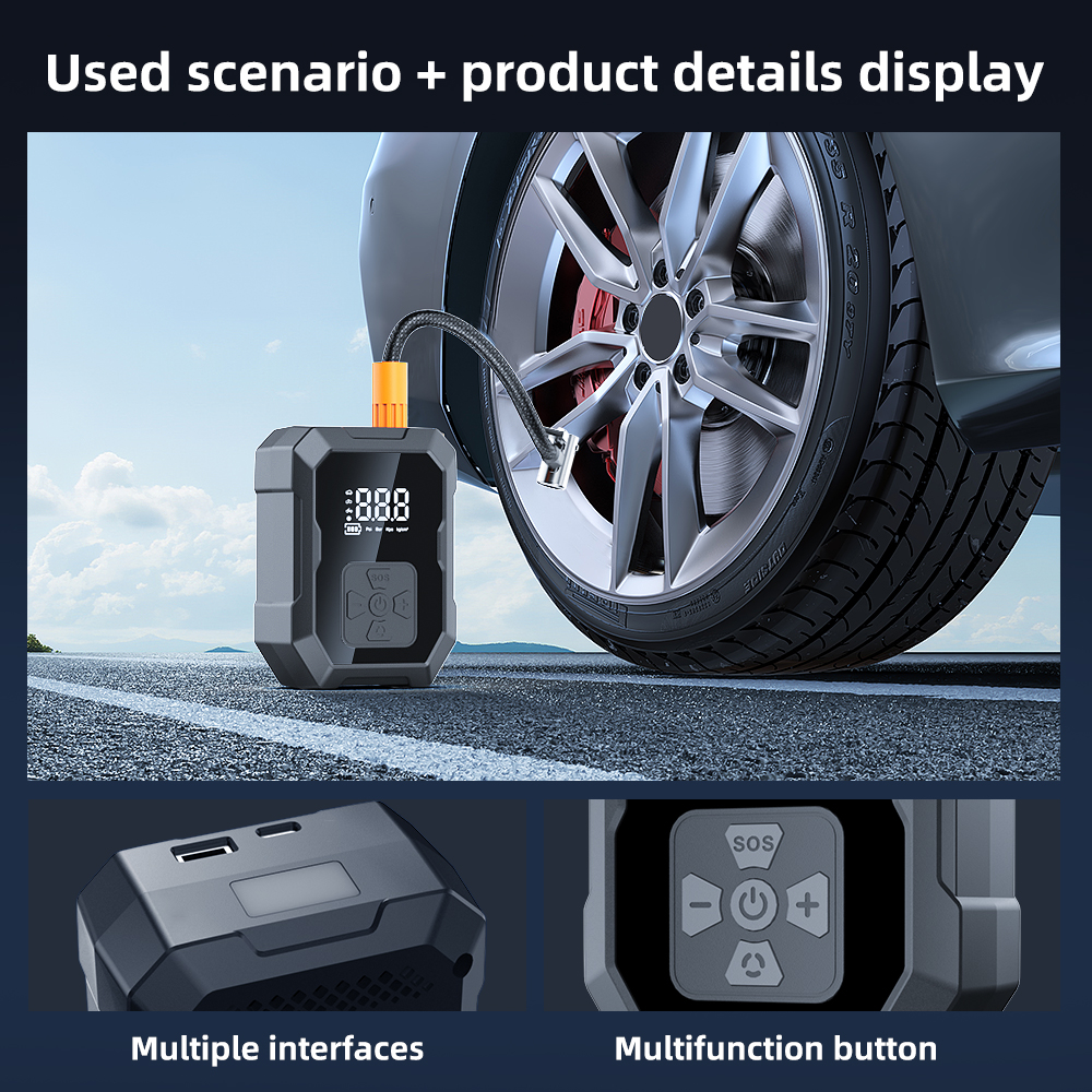 YIJU Mini Air Pump Tire Inflat - Car Portable Tire Inflator review and price